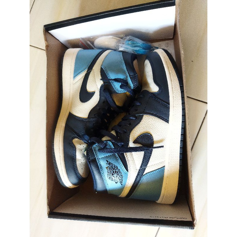 Sepatu Nike Air Jordan 1 High Obsidian Blue Original