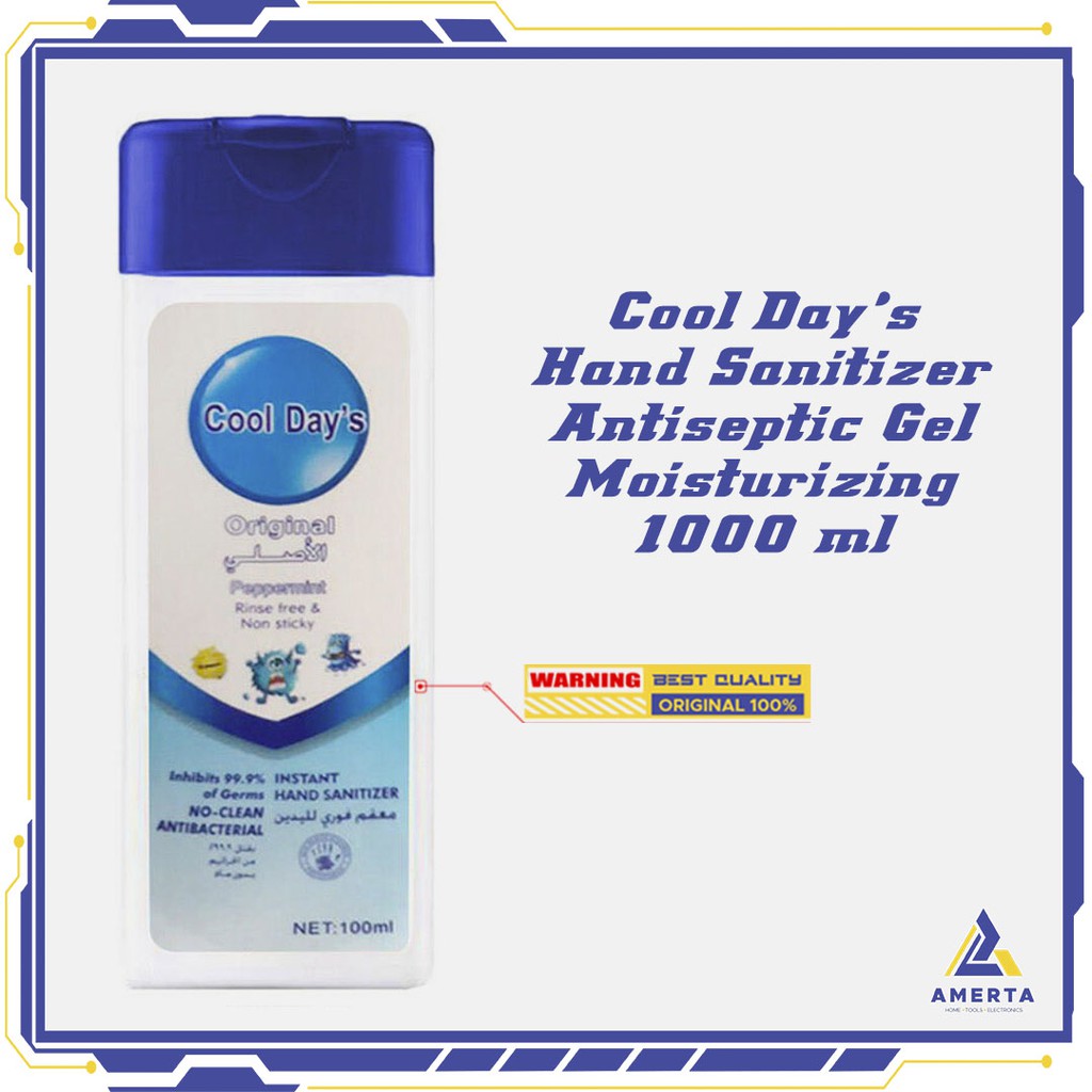 Cool Days Hand Sanitizer Antiseptic Gel Moisturizing Fresh Scent 100ml