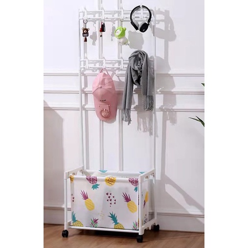 SHENAR - JUPITER RACK Gantungan Tas Berdiri Keranjang Baju Kotor Stand Hanger Laundry Stainless