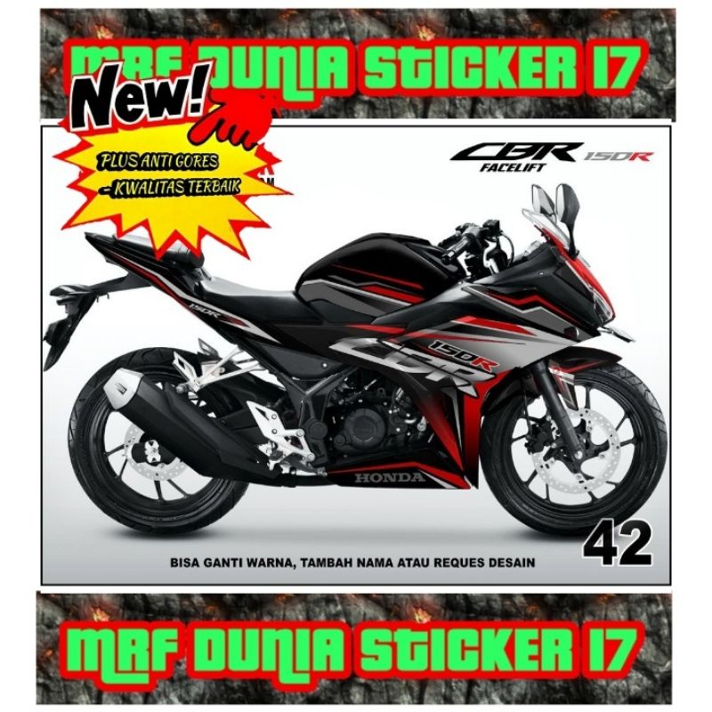 Sticker decal CBR 150R Facelift Full Body dekal CBR 150R Facelift Stiker Decal CBR 150R Facelift Dec
