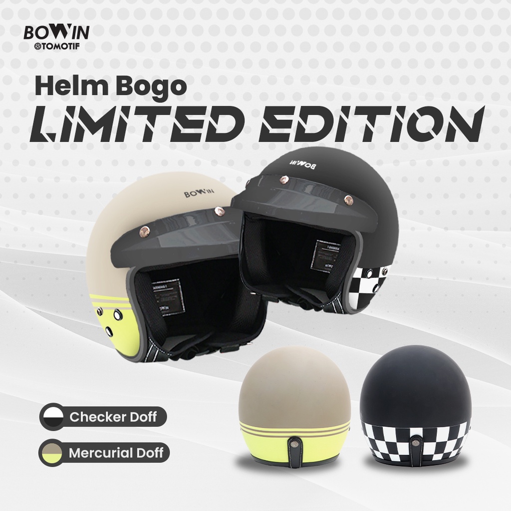 Bowin Helm Bogo Pastel Edition (Helm Standard SNI / Helm Half Face)