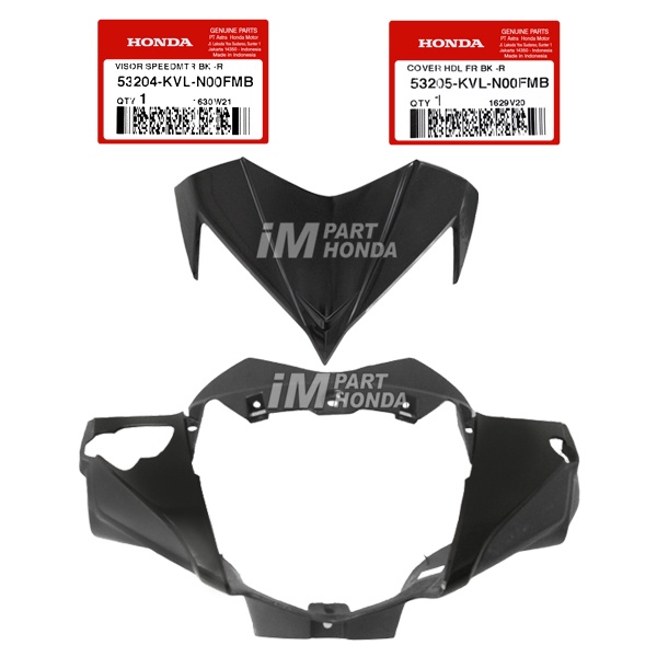 53204-KVL-N00FMB 53205-KVL-N00FMB Visor & Batok Lampu Depan Supra X 125 Batman Hitam JKT
