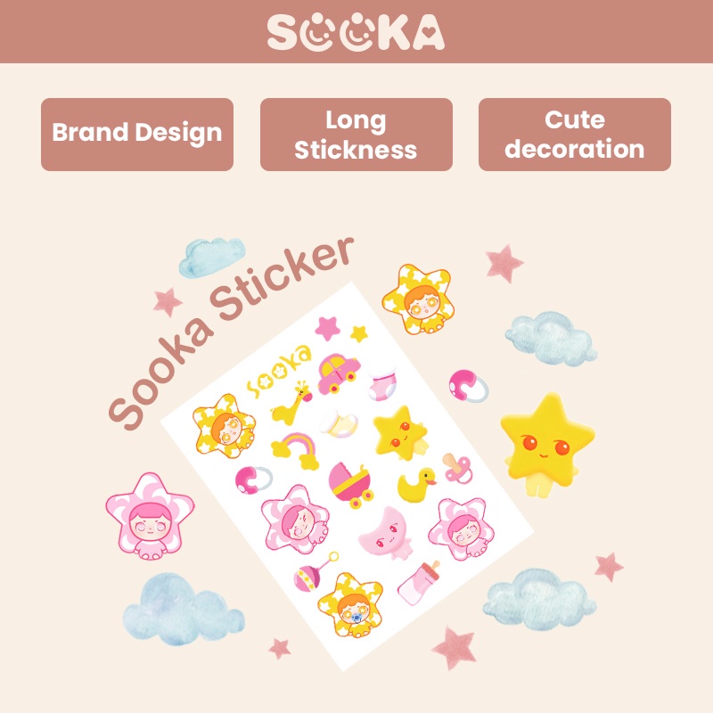 Sooka Logo Stiker Karakter Lucu SK-ZZZ1076