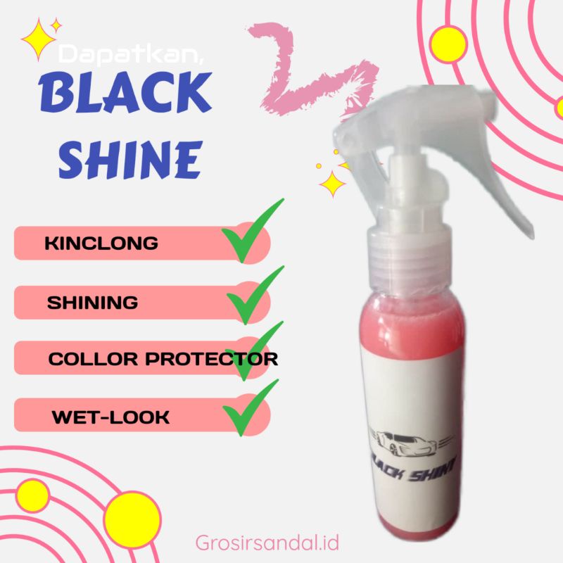 [BLACK SHINE] Perawatan Cat Pengkilap Body  Dasboard Motor Pengkilat Body Motor  Semi Coating Spray 