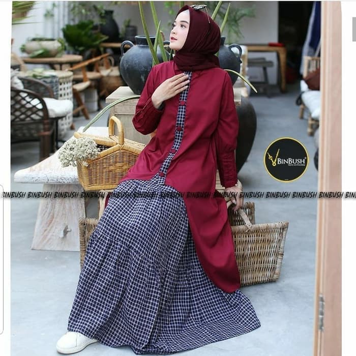 [Ukhti ORI] Terbaru Baju gamis lebaran terbaru U24 set jilbab instan 2020