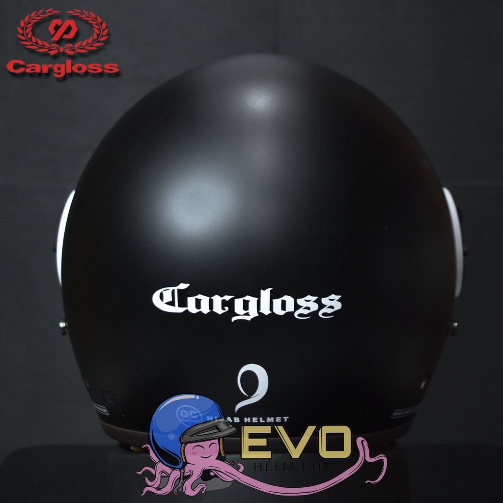 HELM CARGLOSS YRH HIJAB &quot;ORI&quot; - BLACK DOFF / YRH DEEP BLACK ( ONGKIR 1KG SAJA )