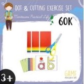 

montessori dot cutting exercise set