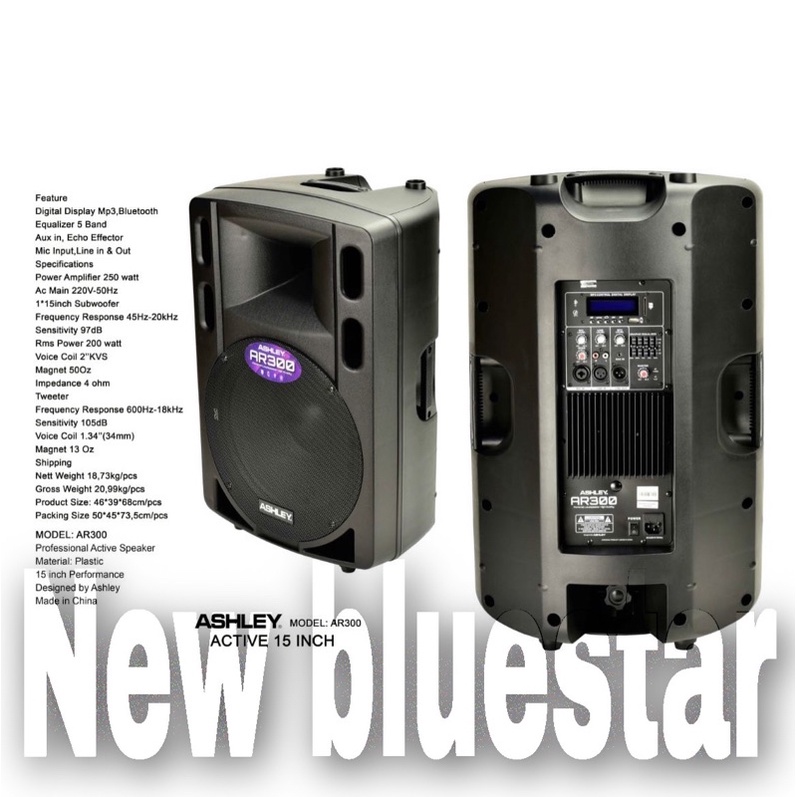 Speaker Aktif Ashley AR 300 Original Active AR300 15 inch Bluetooth