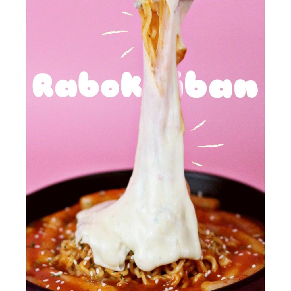 RABOKKIBAN RAMEN TOPOKKI BANJIR  KEJU MOZARELLA OIFYOO TTEOK MIE