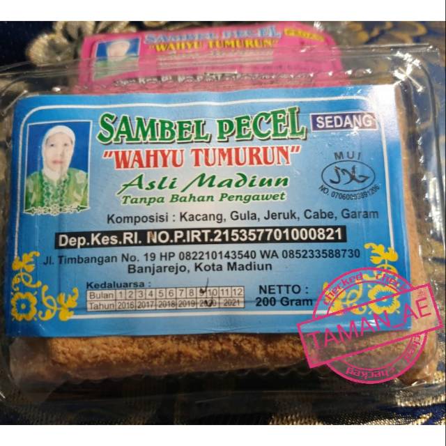 

Sambel atau Bumbu Pecel WAHYU TUMURUN Asli Madiun