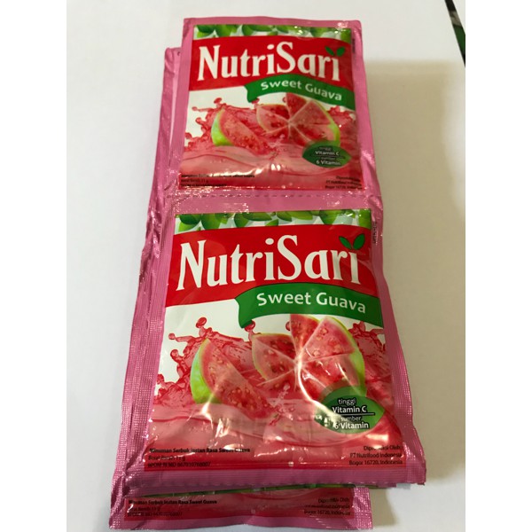 

PROMO NUTRISARI JAMBU / GUAVA 1 RENCENG / 10 SACHET / SASHET / SASET / PCS TERMURAH