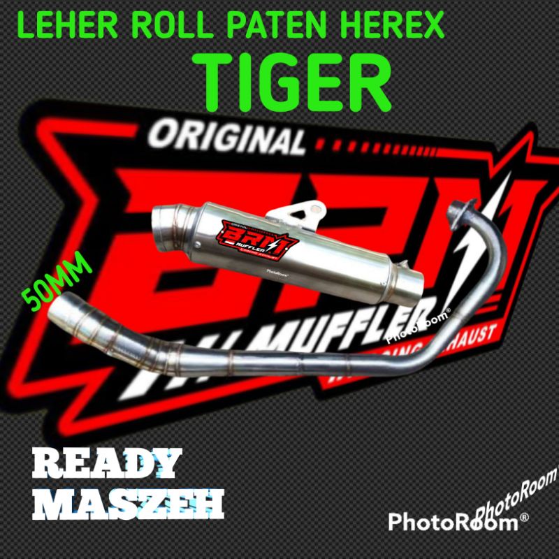 Knalpot BRM KOMPETISI TIGER HEREX LEHER FULL ROLL PATEN