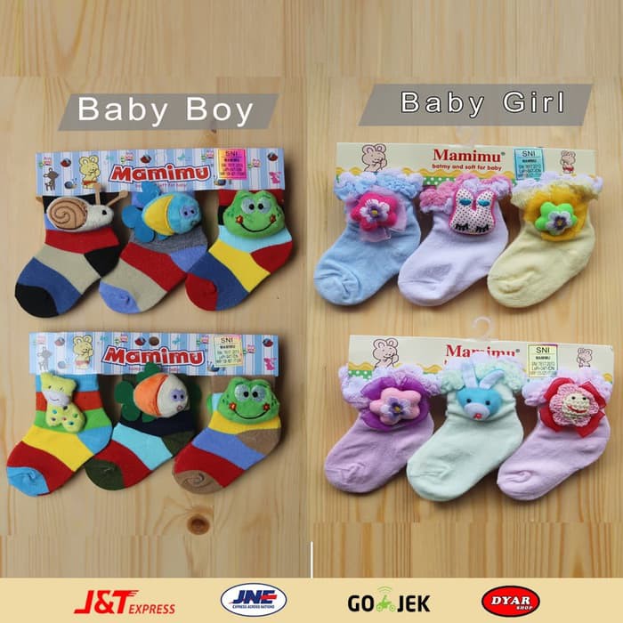 (3pc) PROMO KAOS KAKI BONEKA MAMIMU - Kaos Kaki Bayi Boneka MAMIMU MURAH BERKUALITAS