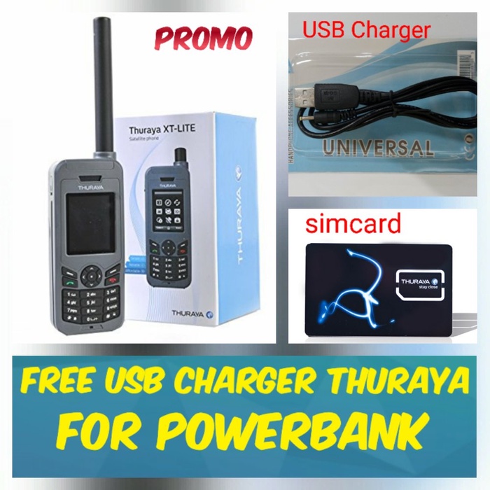 Hp Satelit THURAYA XT Lite-Sim card-Pulsa 10 Unit-Garansi 1Tahun