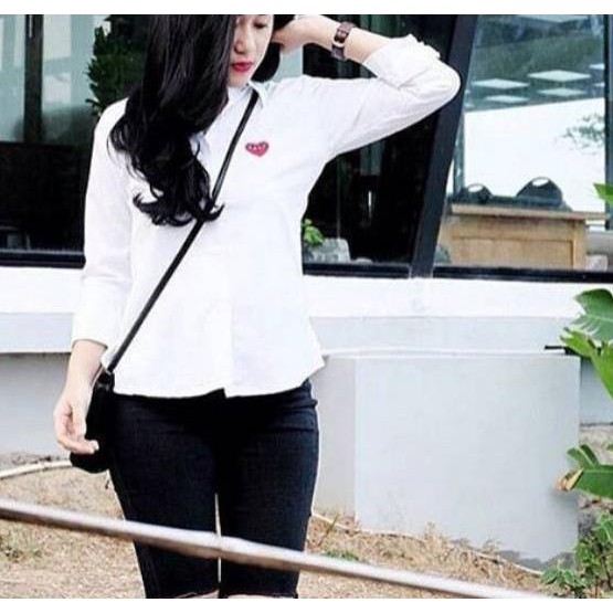 SHOPEE» f#462 ( READY STOCK- COD ) KEMEJA PLAY CDG POLOS Original Bangkok Ⓜ