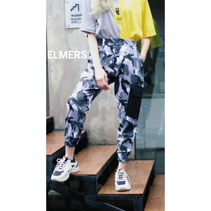 ELMERS - SETELAN SPORTY ARMY KOREAN /BAJU OLAHRAGA ZUMBA KAOS SENAM AEROBIK YOGA MURAH