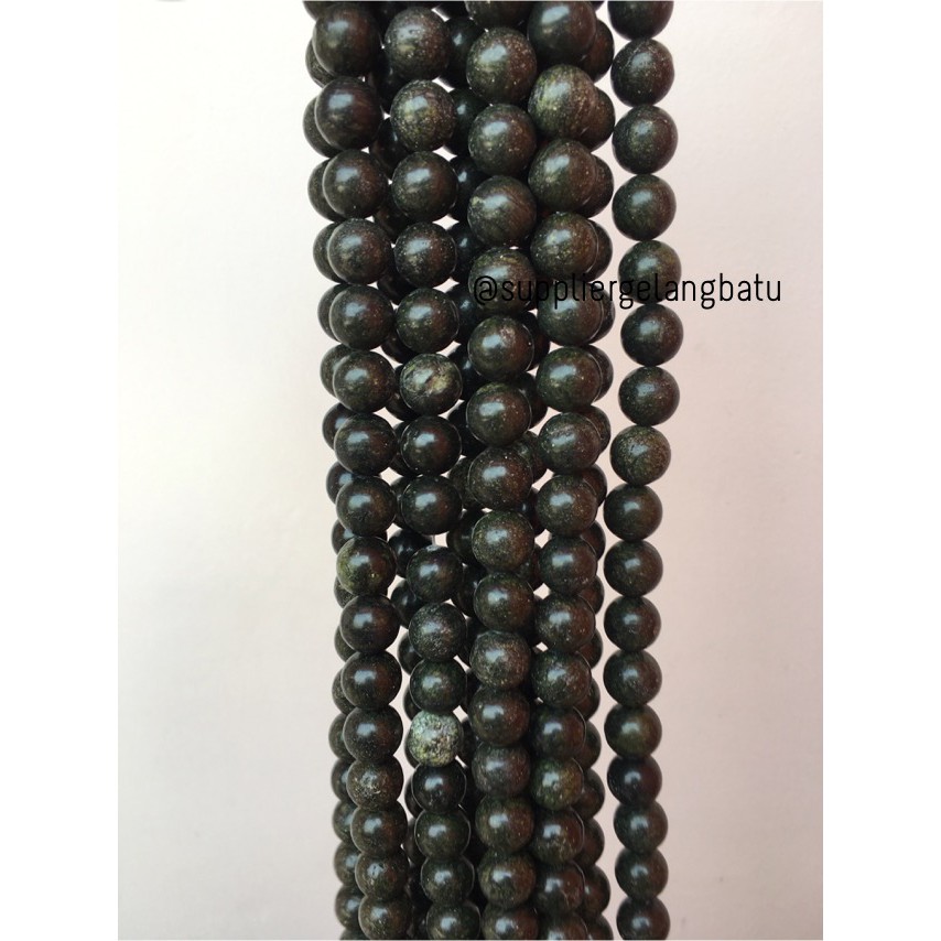 Black Jade 12mm magnetic bahan gelang kalung kesehatan premium akik aksesoris craft supplier grosir