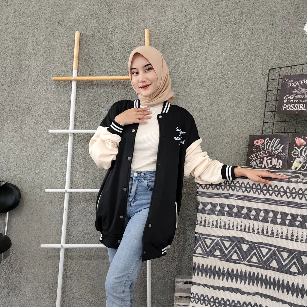 SUMMER 199X 2XL 3XL Jacket Baseball Varcity Oversize | Outerwear Pria Wanita Fashion Terkini Korean Style