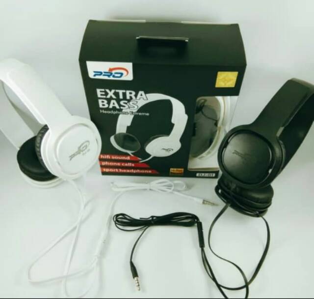 Headset Bando Pro DJ-01 Super Extra Bass Handsfree kabel Original