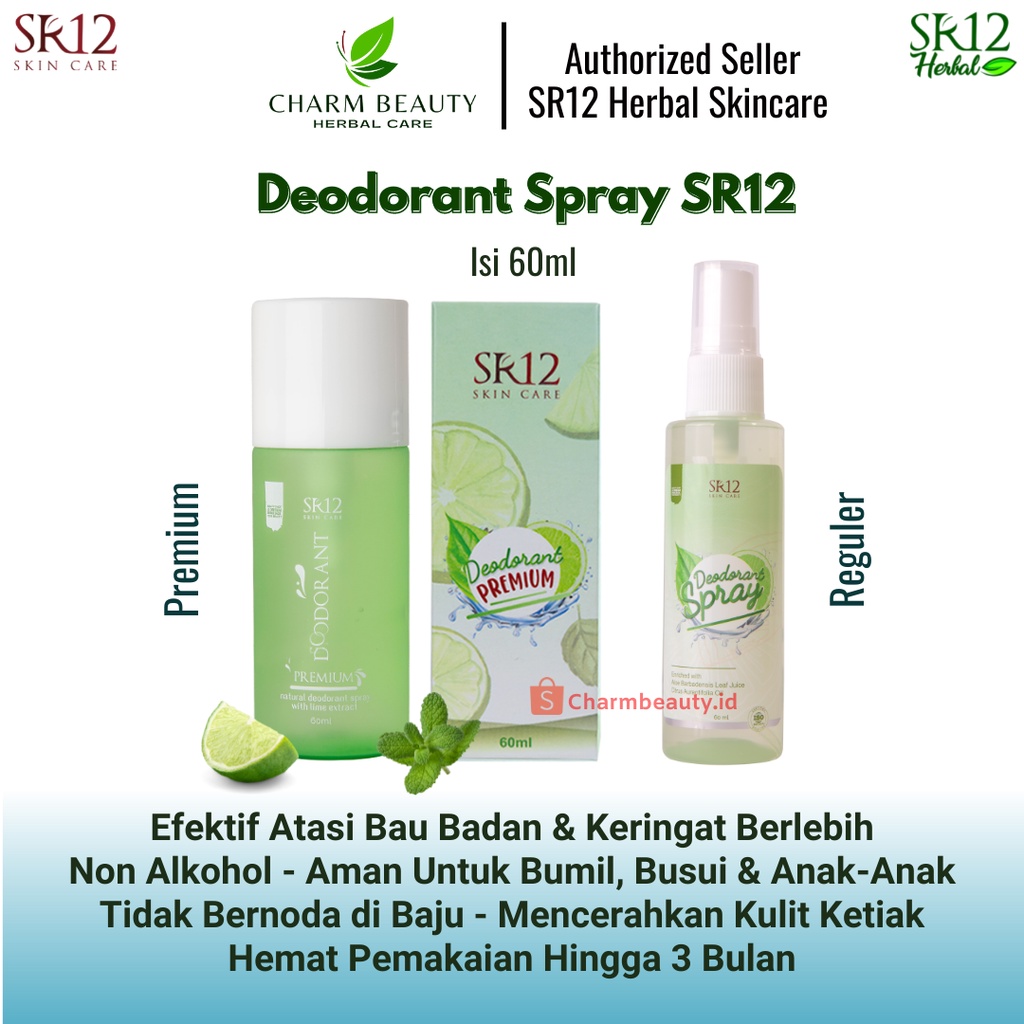 SR12 DEODORANT SPRAY - DEODORAN HERBAL/ALAMI PENGHILANG BAU BADAN/KETIAK SR 12 BPOM BEST SELLER!!!