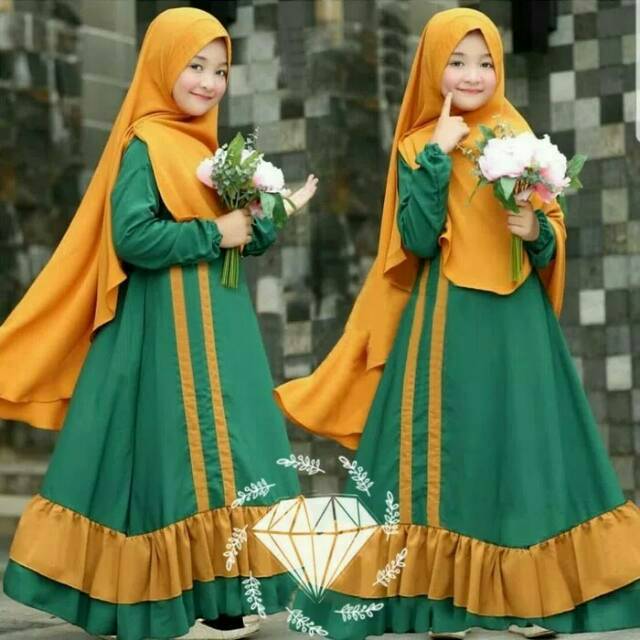 Grosir Baju Muslim Gamis Anak Perempuan Gamis Baju Anak Umur 8 10 Tahun Maroon Shopee Indonesia