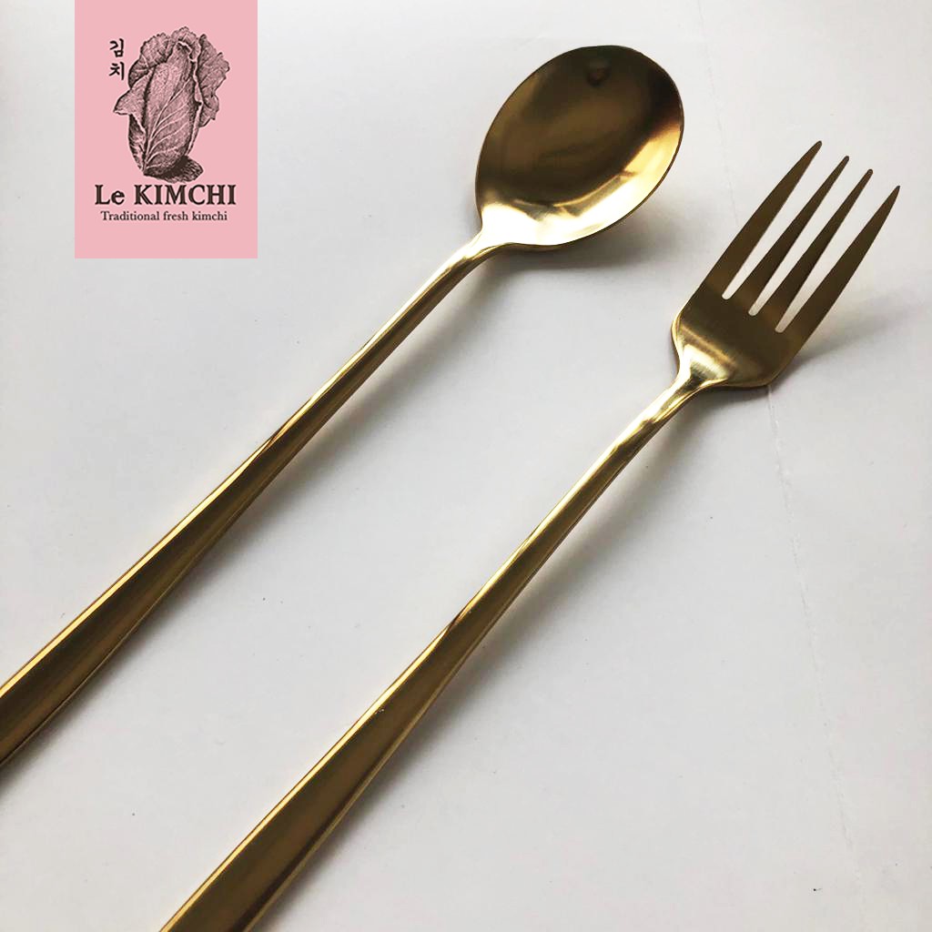 Sendok Garpu Gold Korea Sujeo set PREMIUM