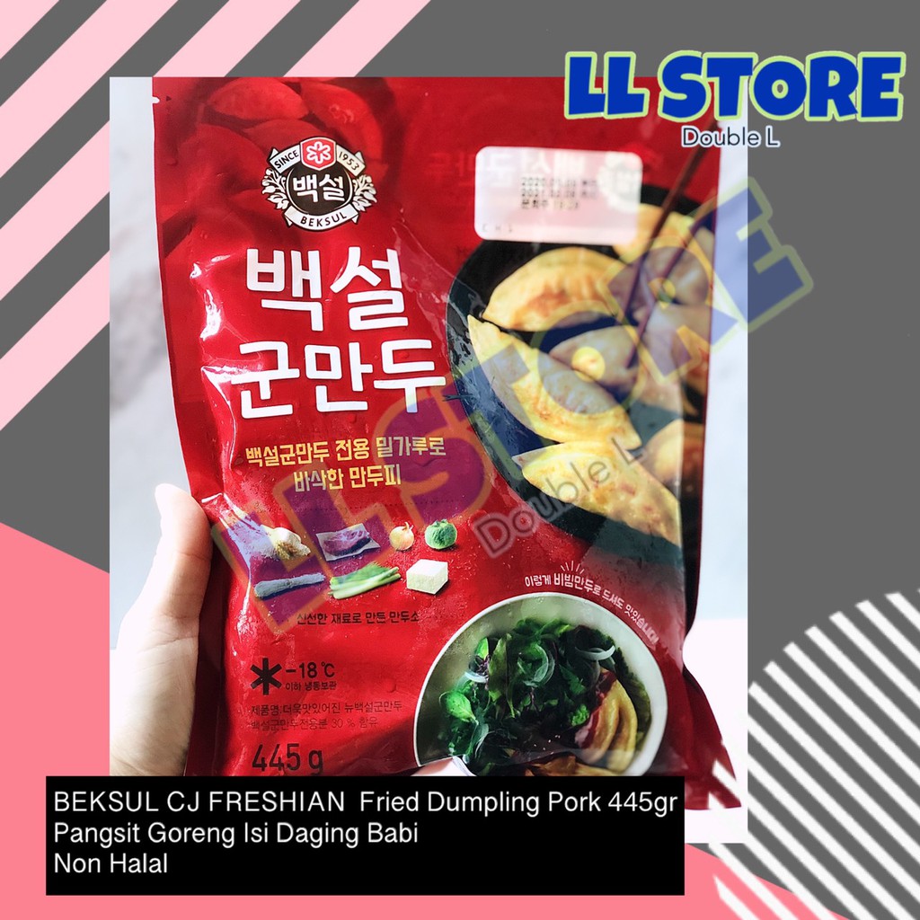 CJ FRESHIAN Fried Dumpling Pork Korea 445gr BEKSUL Pangsit Goreng Babi