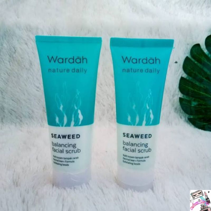 ☃️Cutezz_ching1☃️Wardah Nature Daily Seaweed Balancing Facial Scrub 60ml