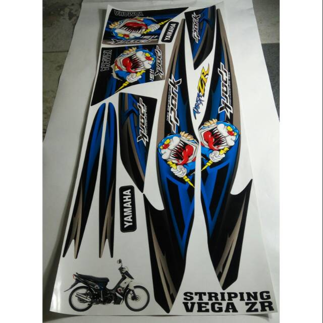 Striping Motif Spark Doraemon Yamaha Vega Zr Shopee Indonesia