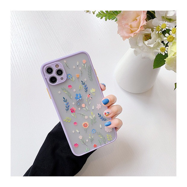 iPhone 11 12 5.8 11 6.1 11 6.5 PRO MAX X XS XR  XS MAX Summer Flowers Hybrid Gambar Pelindung Lensa