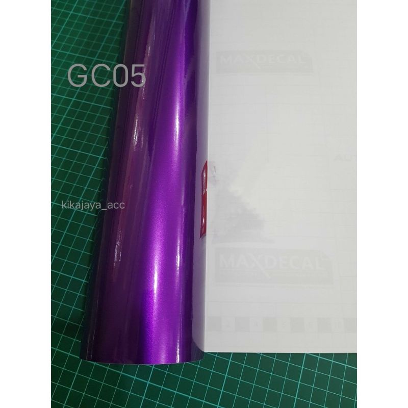SKOTLET PURPLE UNGU CANDY STIKER SKOTLET MOTOR MOBIL PURPLE GLOSSY CANDY MAXDECAL GC05