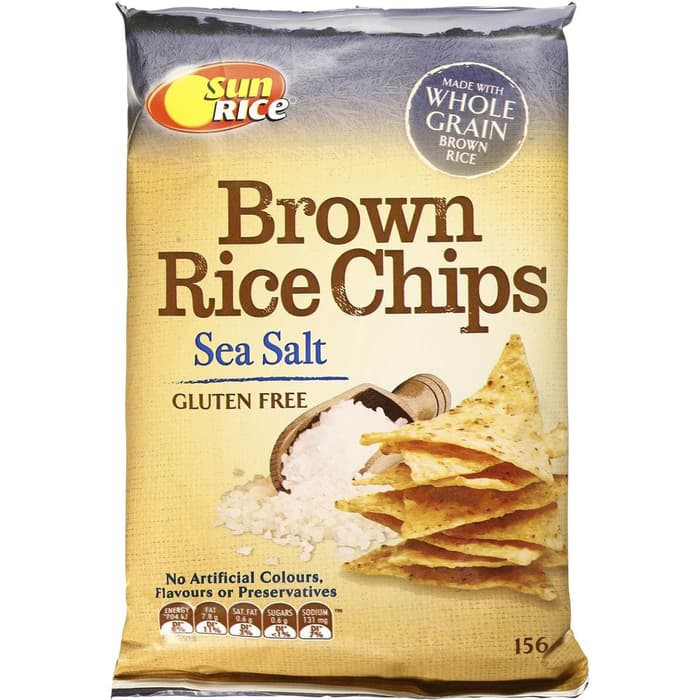 

#HANDCARRY Sun Rice Brown Rice Chips Sea Salt 156g (Gluten Free) - UFOHCR1486
