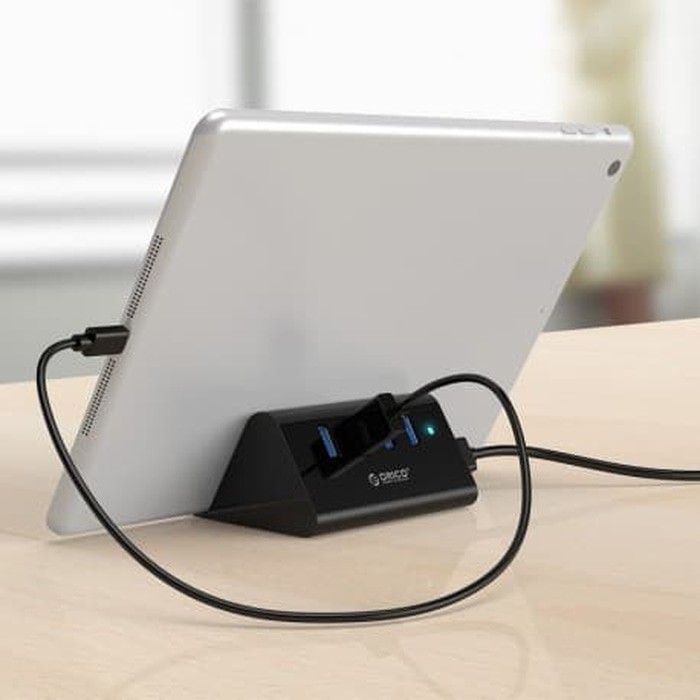 Orico SHC-U3 4 Port USB 3.0 Hub With Phone &amp; Tablet Stander