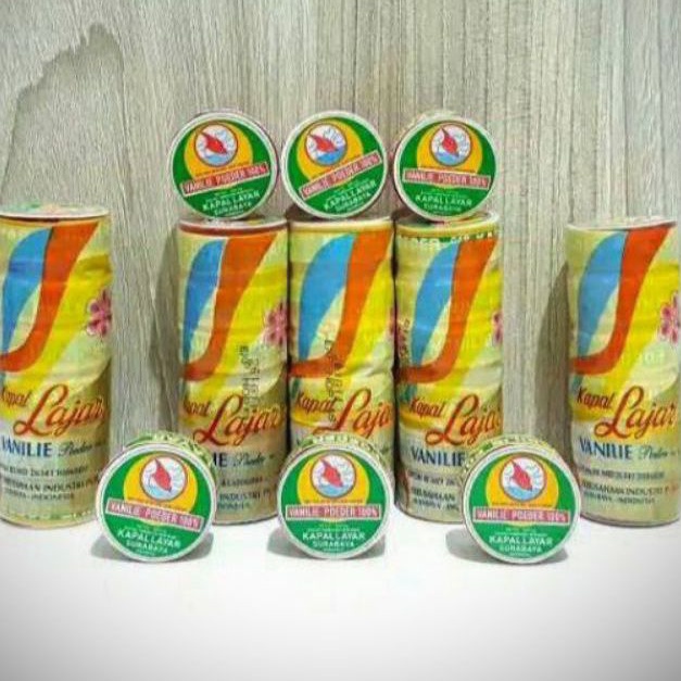 

6 pcs bubuk Vanili Powder cepuk O bulat / Vanilla Bubuk O/ Vanili Cepuk Cap kapal Layar