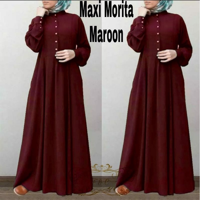 MAXY MORITA, MOSCREPE, GAMIS HIJAB MUSLIM, DRESS