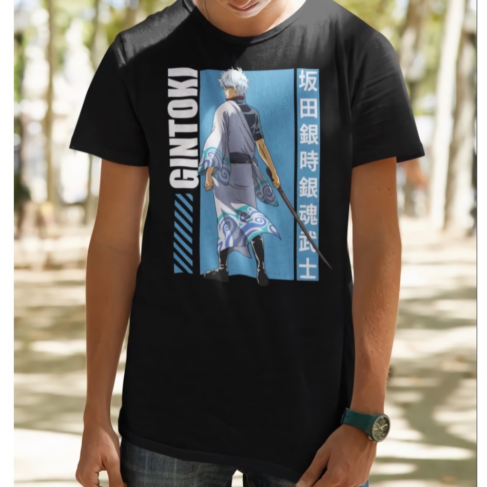 Tshirt Gintoki Samurai Anime Manga Gintama Premium Unisex