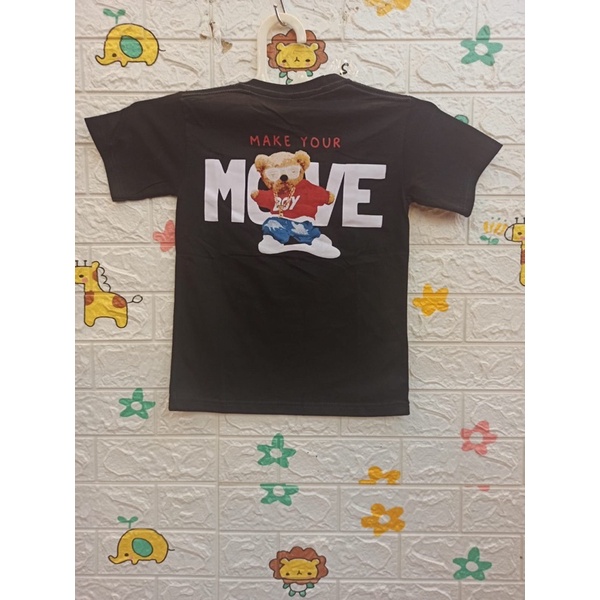 kAos anak motif teddy Bear / kaos kids murah