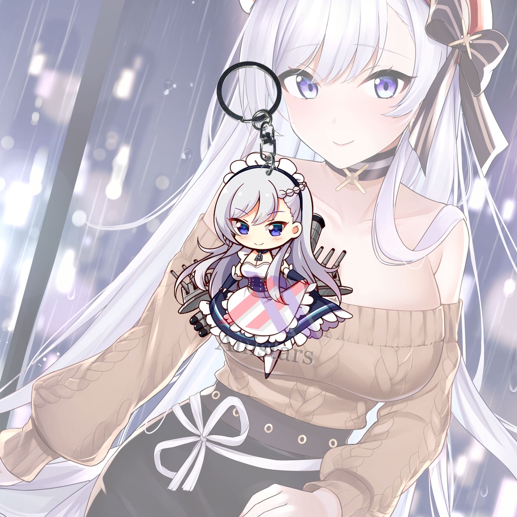 Gantungan Kunci Azur Lane Belfast02 - Key Chain - Souvenir - Anime - Ganci - Ganci Anime