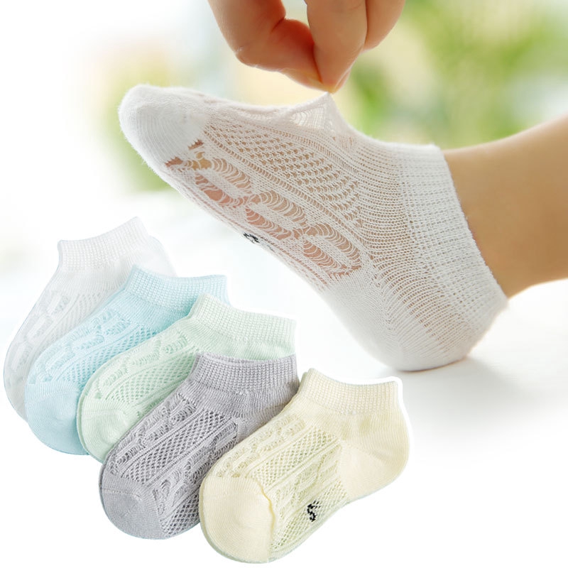 5 Pasang Kaos  Kaki  Katun Mesh Tipis  Anak Laki laki 