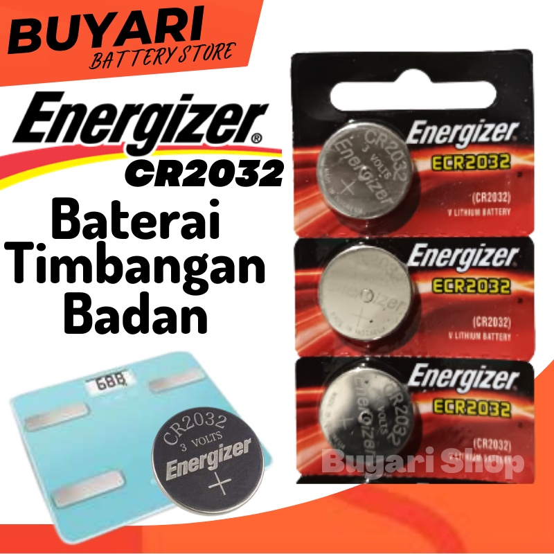 ORIGINAL Baterai Batre Batrai Batrei CMOS Energizer CR2032 Laptop PC Baterai Timbangan Digital badan