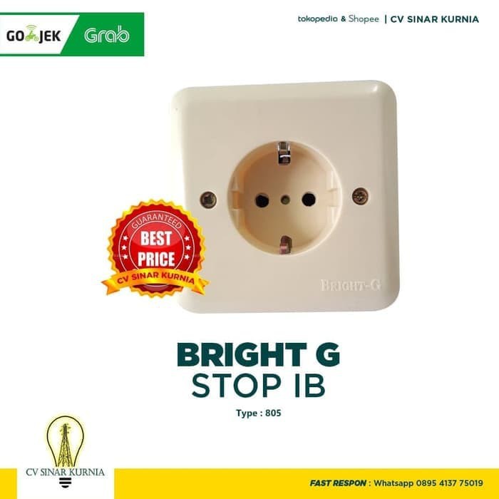 Stop Kontak Merk Bright G 805 Warna Cream