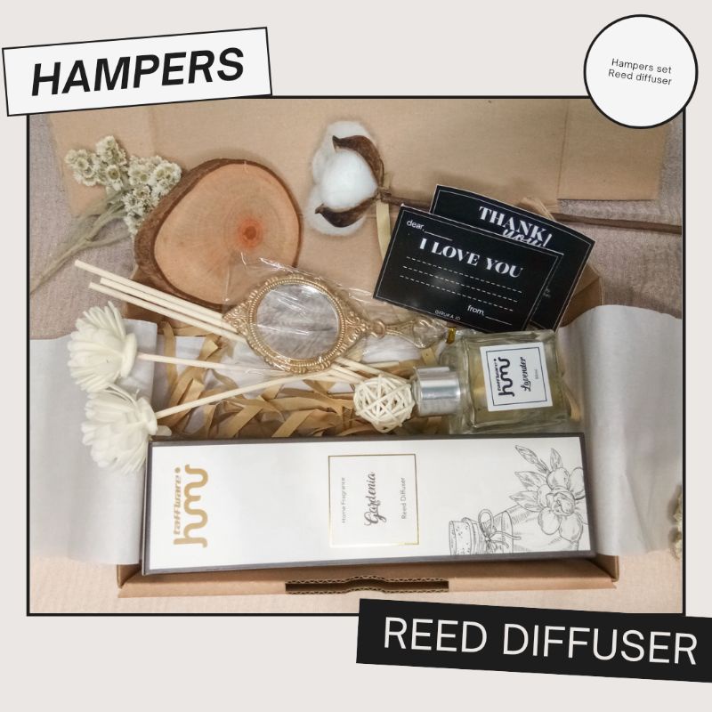 HAMPERS REED DIFFUSER/PENGHARUM RUANGAN/HAMPERS MURAH/KADO ULANG TAHUN/KADO WEDDING