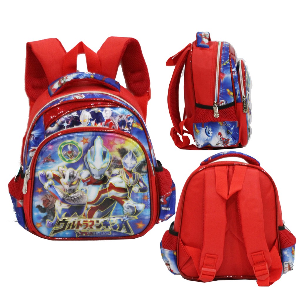 Tas Ransel Anak Sekolah PAUT Ultraman 5D Timbul Unik Import