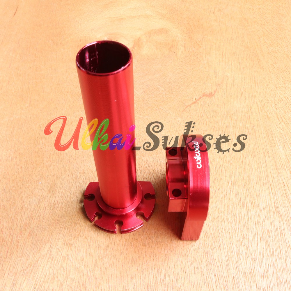 Selongsong Gas Spontan l Sparepart Variasi Slongsong Gas l Gas Spontan Full CNC Merah Anti Korosi Universal Murah