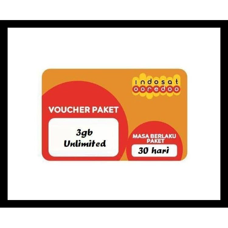 BAYAR DI TEMPAT VOUCHER DATA INDOSAT 3GB UNLIMITED KODE 500