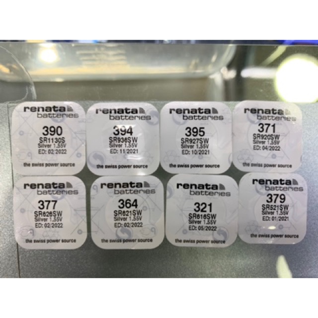 Premium (RRW) Batu Baterai Jam Tangan Merk RENATA Original 390 394 395 371 373 362 315 346 377 364