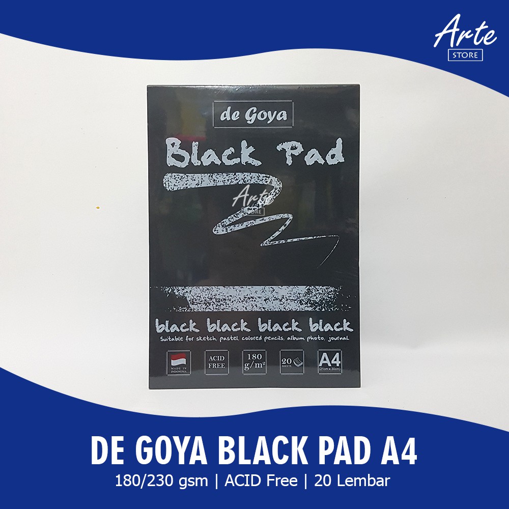 De Goya Black Pad A4 (230 gsm)