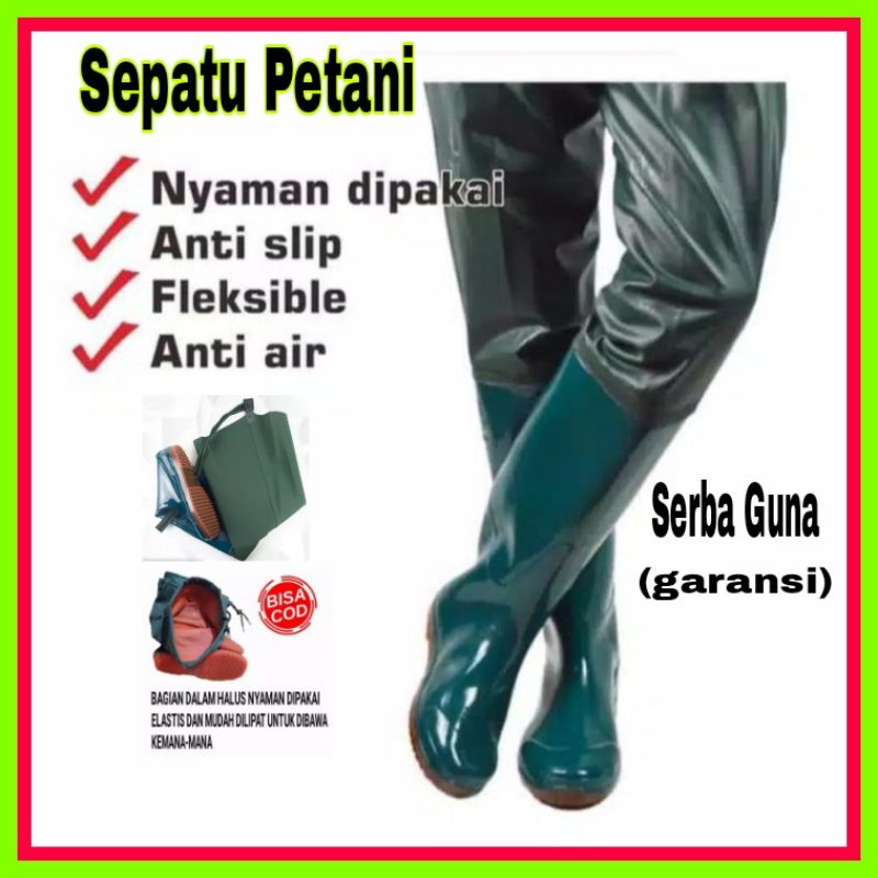 SEPATU PETANI PANJANG 80CM KWALITAS TERBAIK SEPATU SAWAH SEPATU PERTANIAN ANTI AIR SEPATU KARET AP B