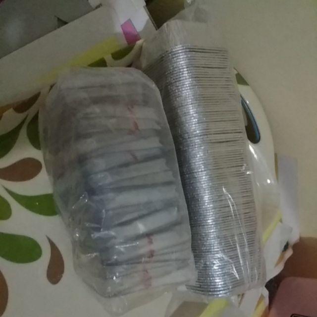 Ox100 + Tutup Mika, Aluminium Foil Cup. 1pak Isi 100 Pcs