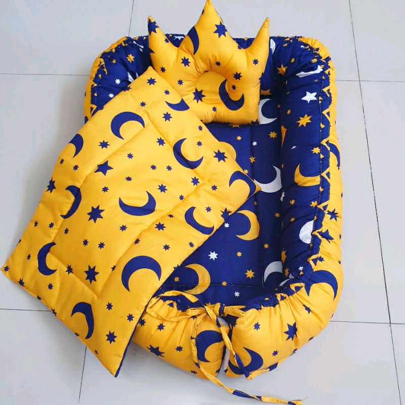 Babynest Kasur Kapal Bayi Set Bantal (1 Bedcover + 1 Peyang+ 1 Kasur Kapal) KASUR KAPAL BAYI